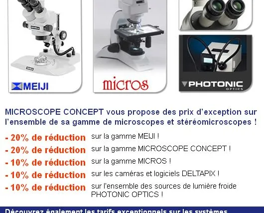 PROMOTIONS MICROSCOPES & MICROSCOPIE
