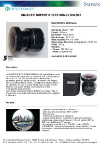 Objectif Superfisheye Sunex - Optics Concept