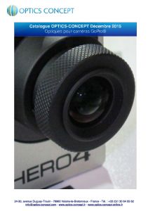 Catalogue lentilles pour objectifs GoPro