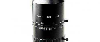 Objectif monture C</br>12Mpx-Focale 75mm-F2.6